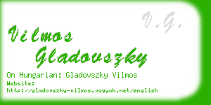 vilmos gladovszky business card